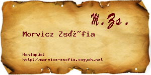Morvicz Zsófia névjegykártya