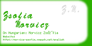 zsofia morvicz business card